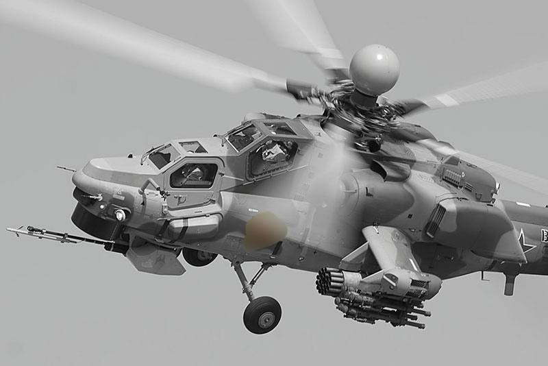 Разбившийся в Калужской области вертолет Ми-28